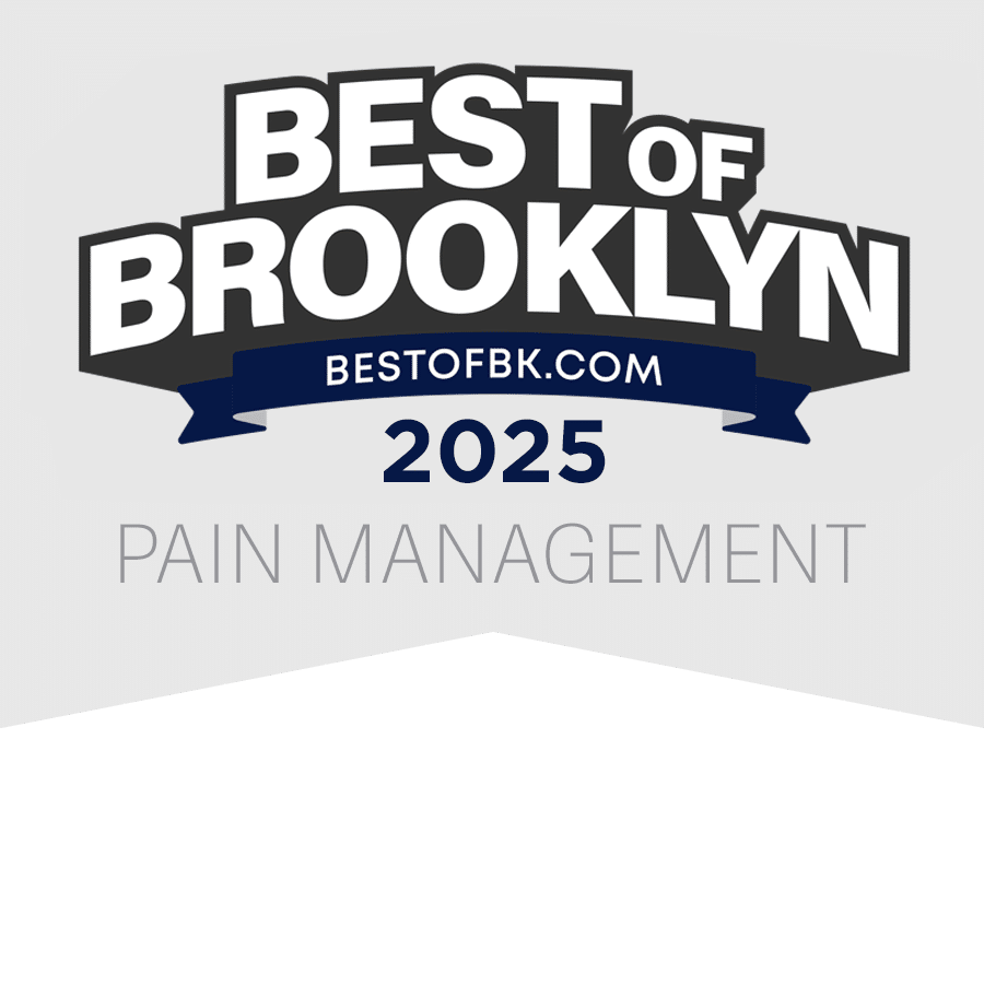 Best of Brooklyn 2025 badge awarded to Metro Healthcare Partners for excellence in pain management services in Brooklyn NY